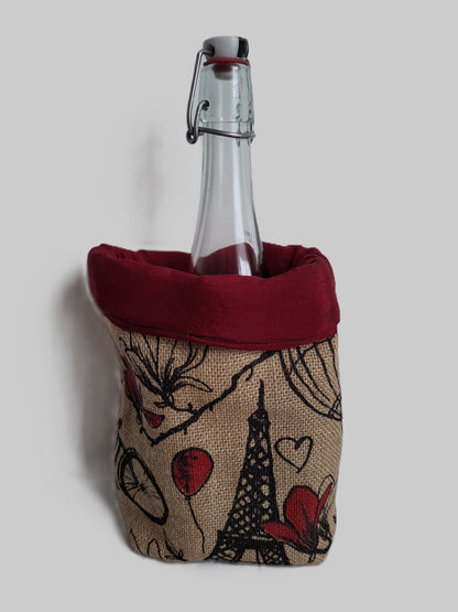 Porte-bouteille et sa panière Paris