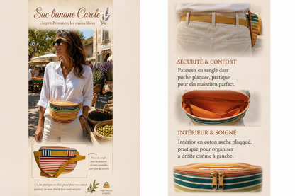 Sac banane Carole - panneau combiné