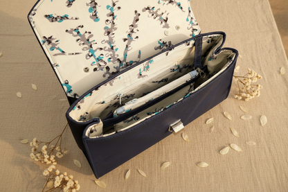 Sac Jane - Intérieur sans anses table beige fleurs